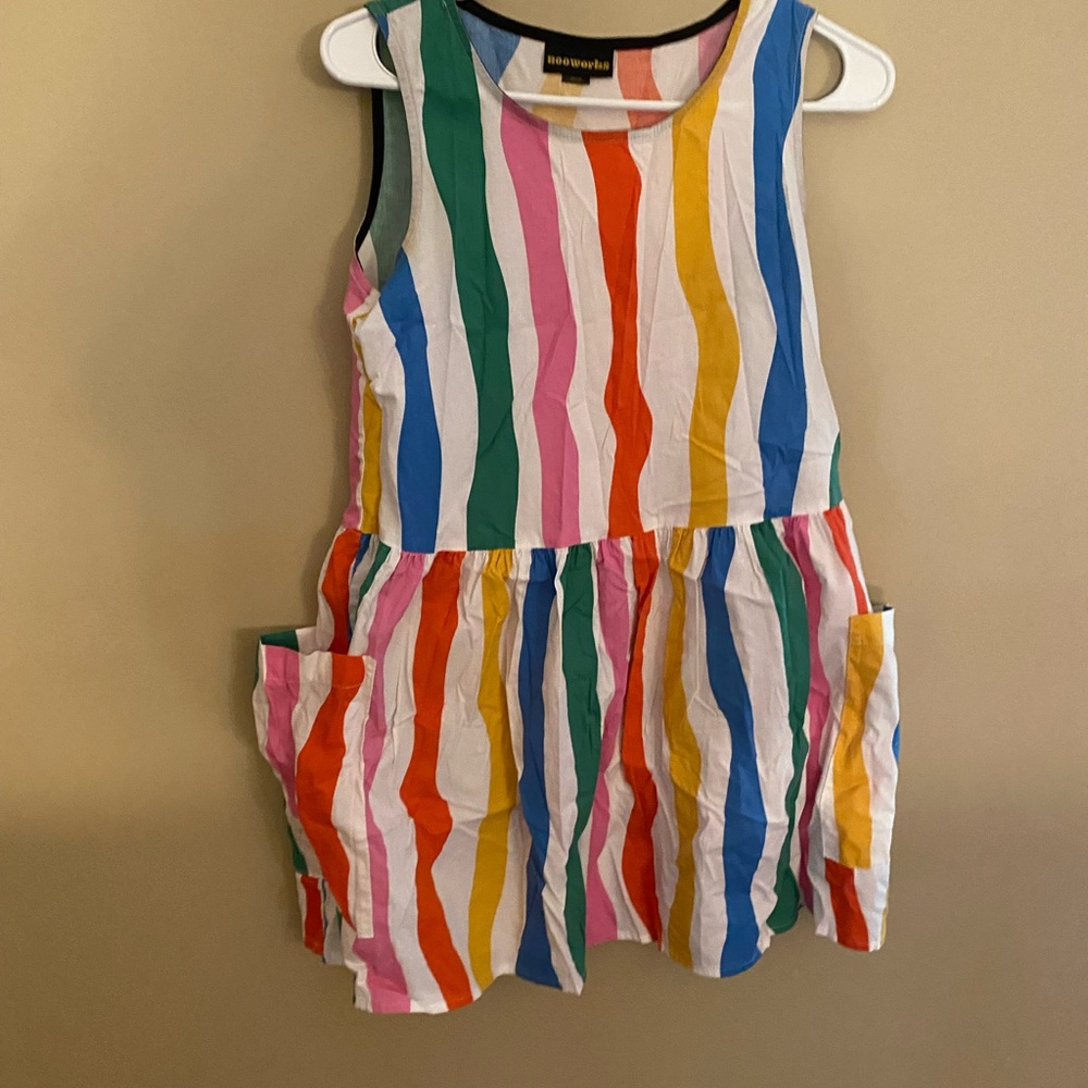 Nooworks Multicolor Striped Big Pocket Dress
